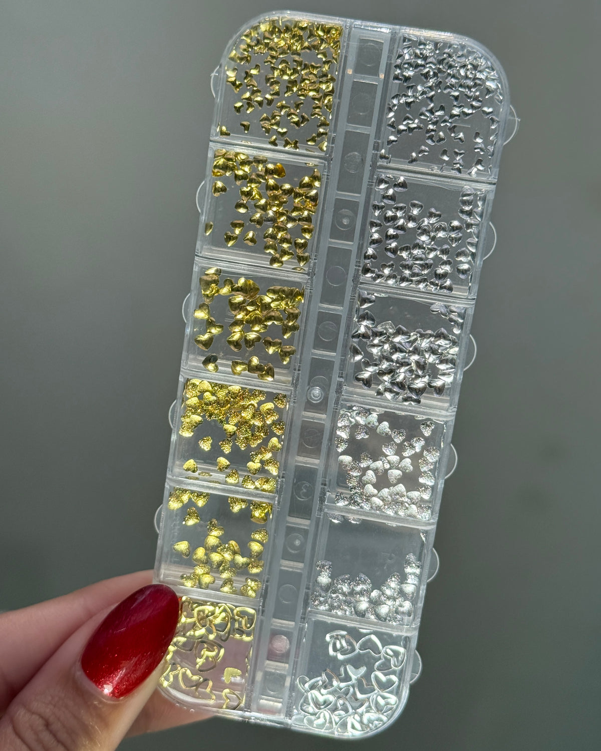 Metallic Heart Mix – Gold & Silver