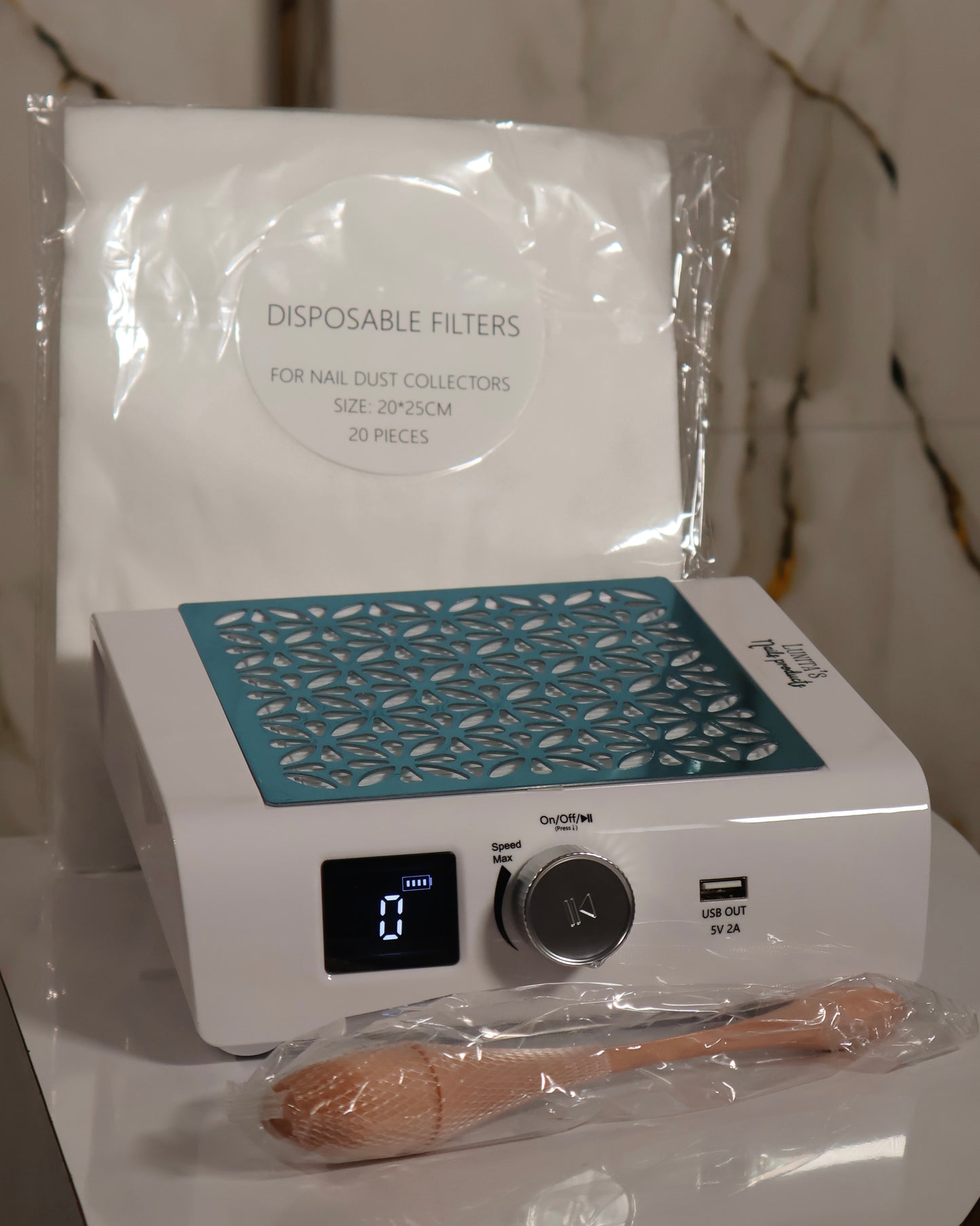 Brushless Nail Dust Collector white