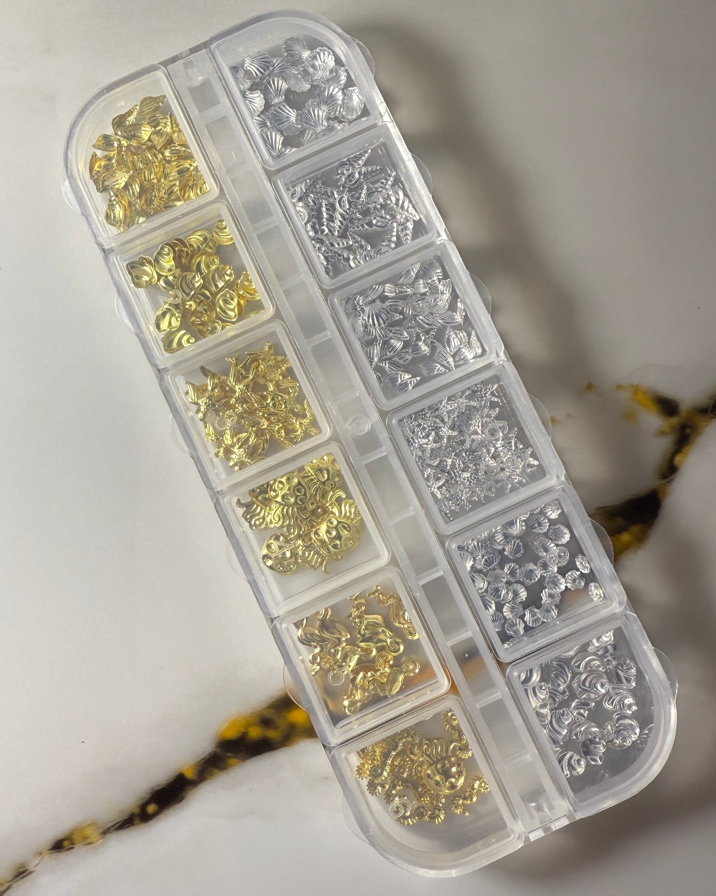 Charms de verano oro y plata