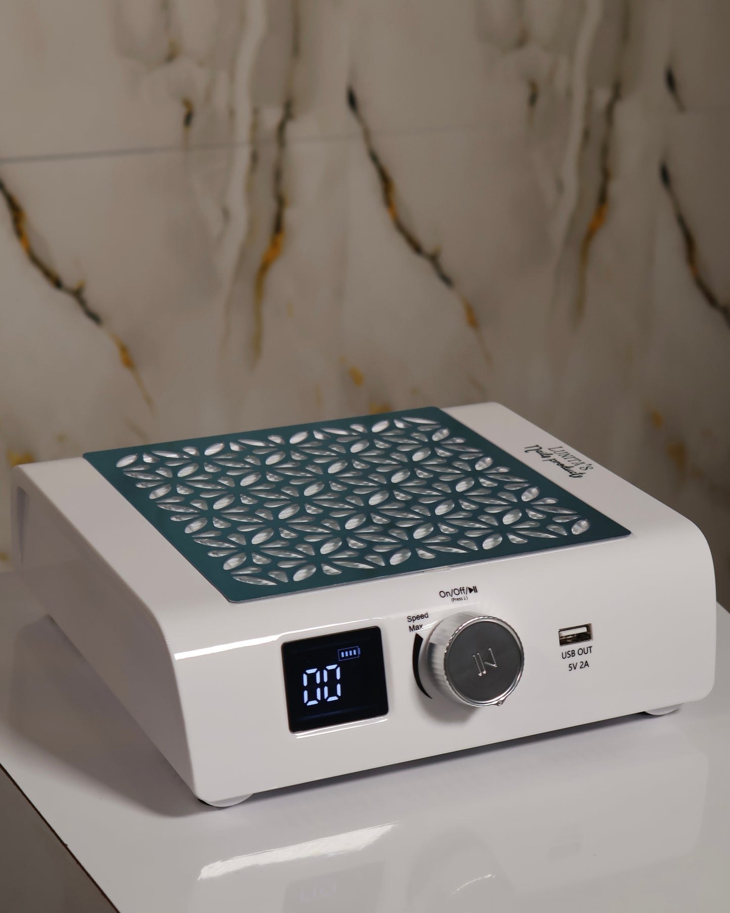 Brushless Nail Dust Collector white