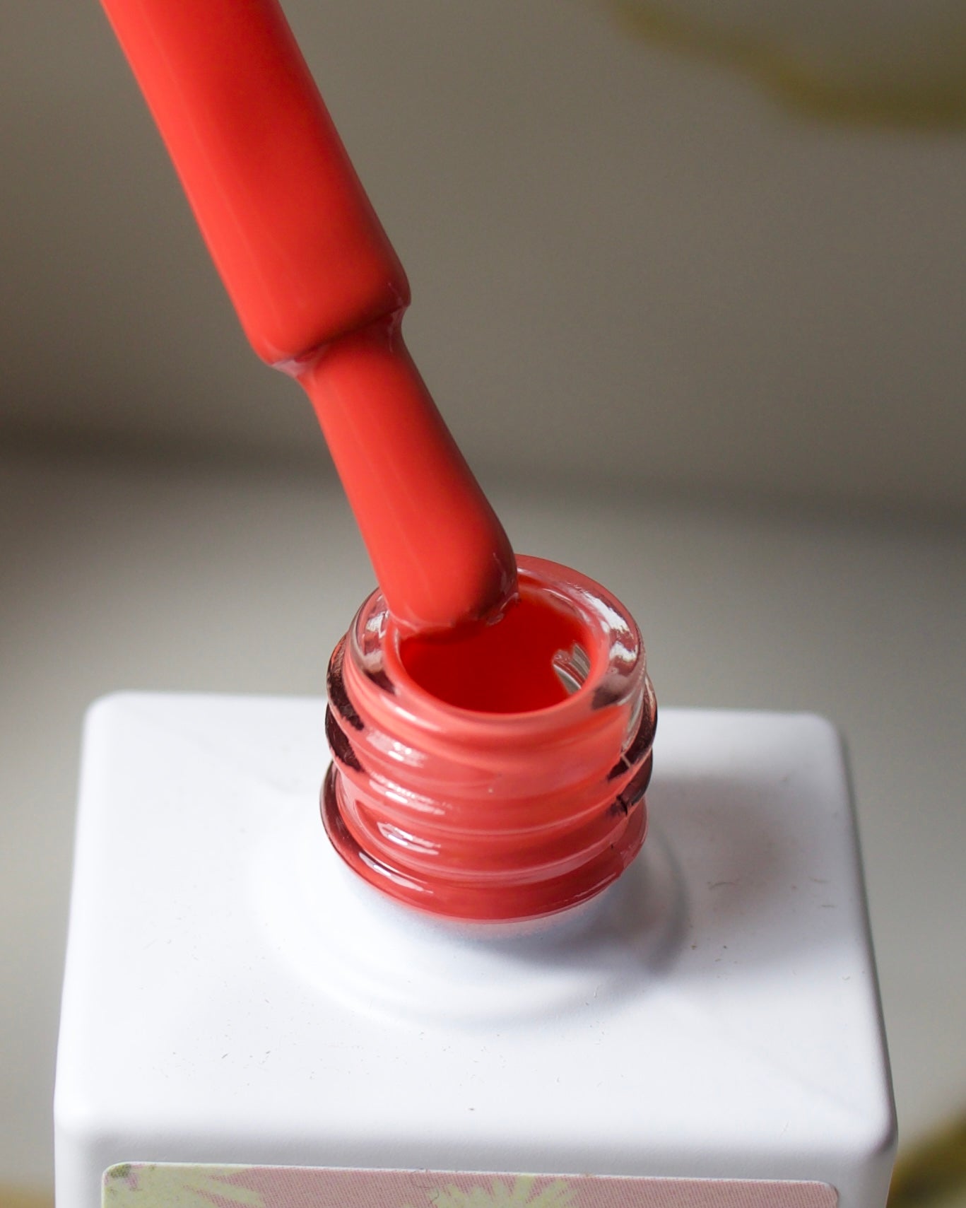 Gel color neon red orange