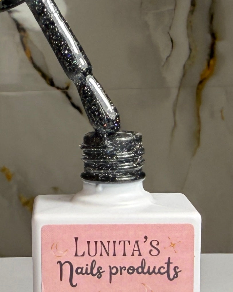 Black Reflective Glitter